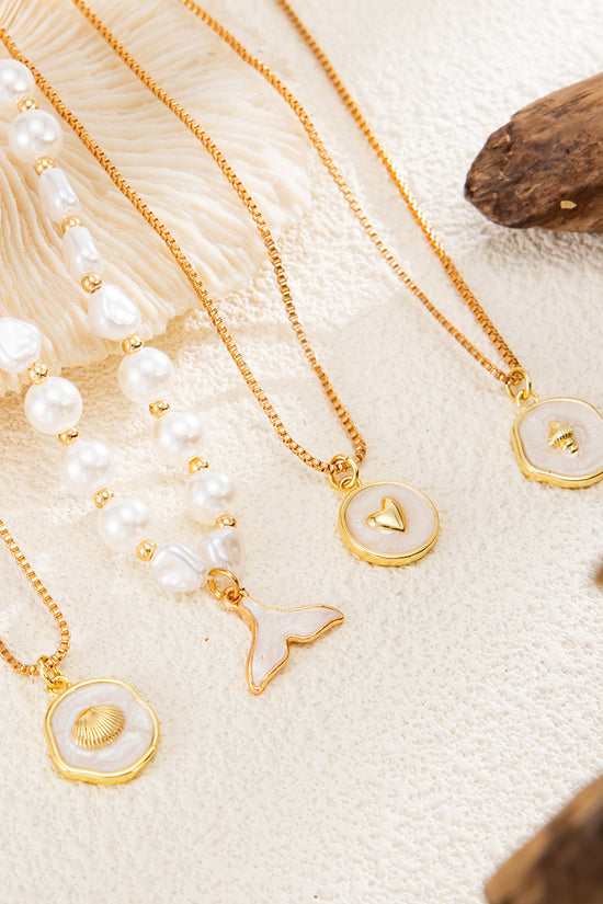 Ocean-Themed Gold Statement Necklace