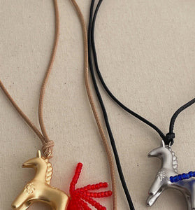 Horse Charm Beaded Necklace