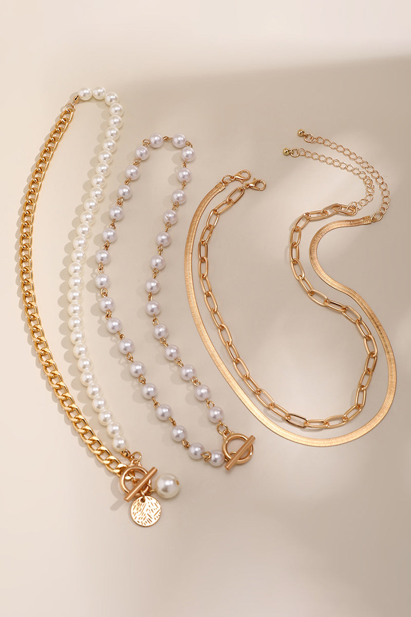 Charm Layered Pearl Necklace