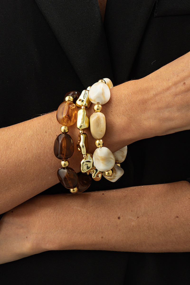 Chunky Pearl and Gold Bracelet
