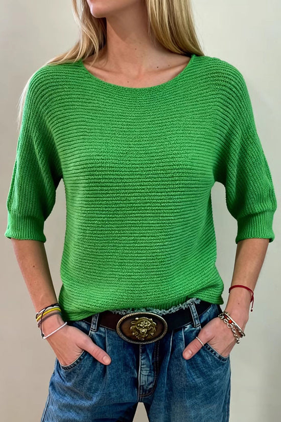 Casual Chic 3/4 Sleeve Sweater
