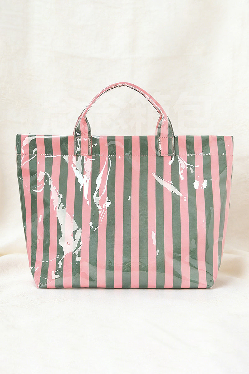 Striped Tote Bag with Handles