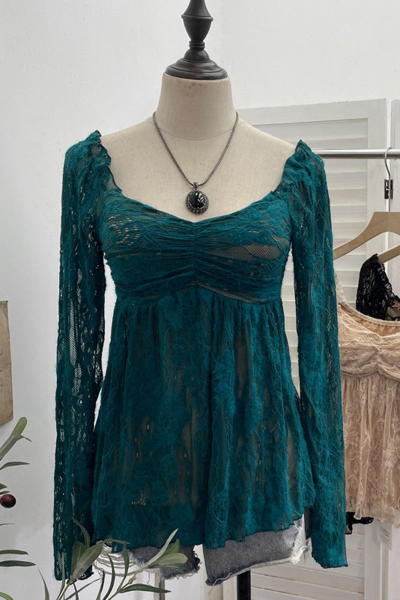 Elegant Lace Long Sleeve Top