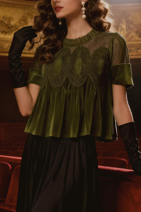 Intricate Mesh Overlay T-Shirt