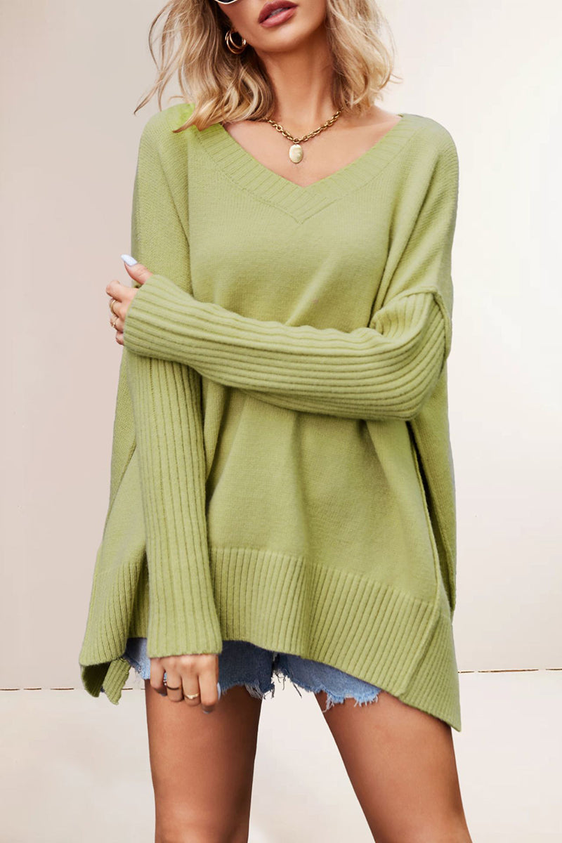 Cozy Oversized V-Neck Sweater