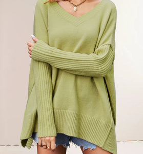 Cozy Oversized V-Neck Sweater