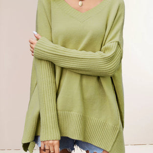 Cozy Oversized V-Neck Sweater