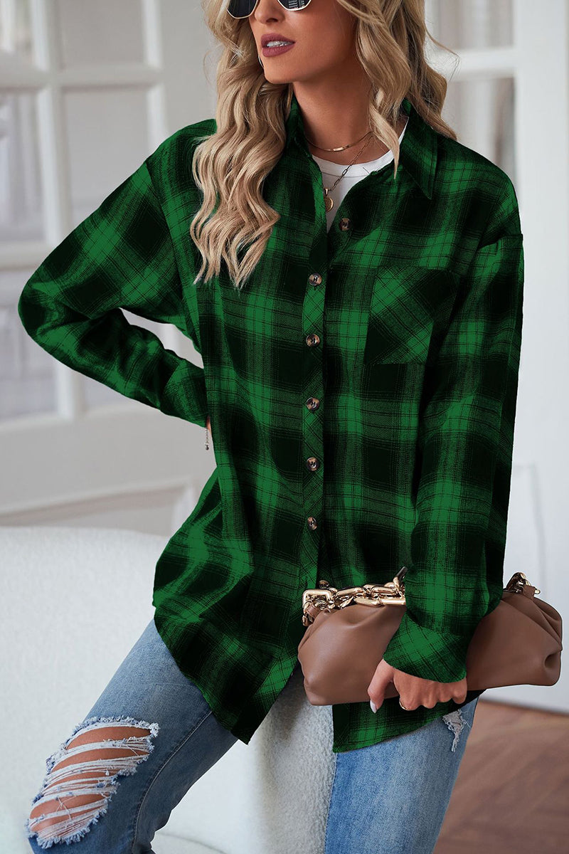 Casual Plaid Long Sleeve Shirt
