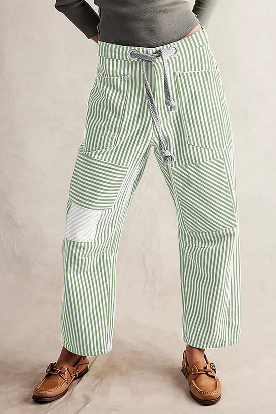 Striped Pattern Casual Loose Fit Pants