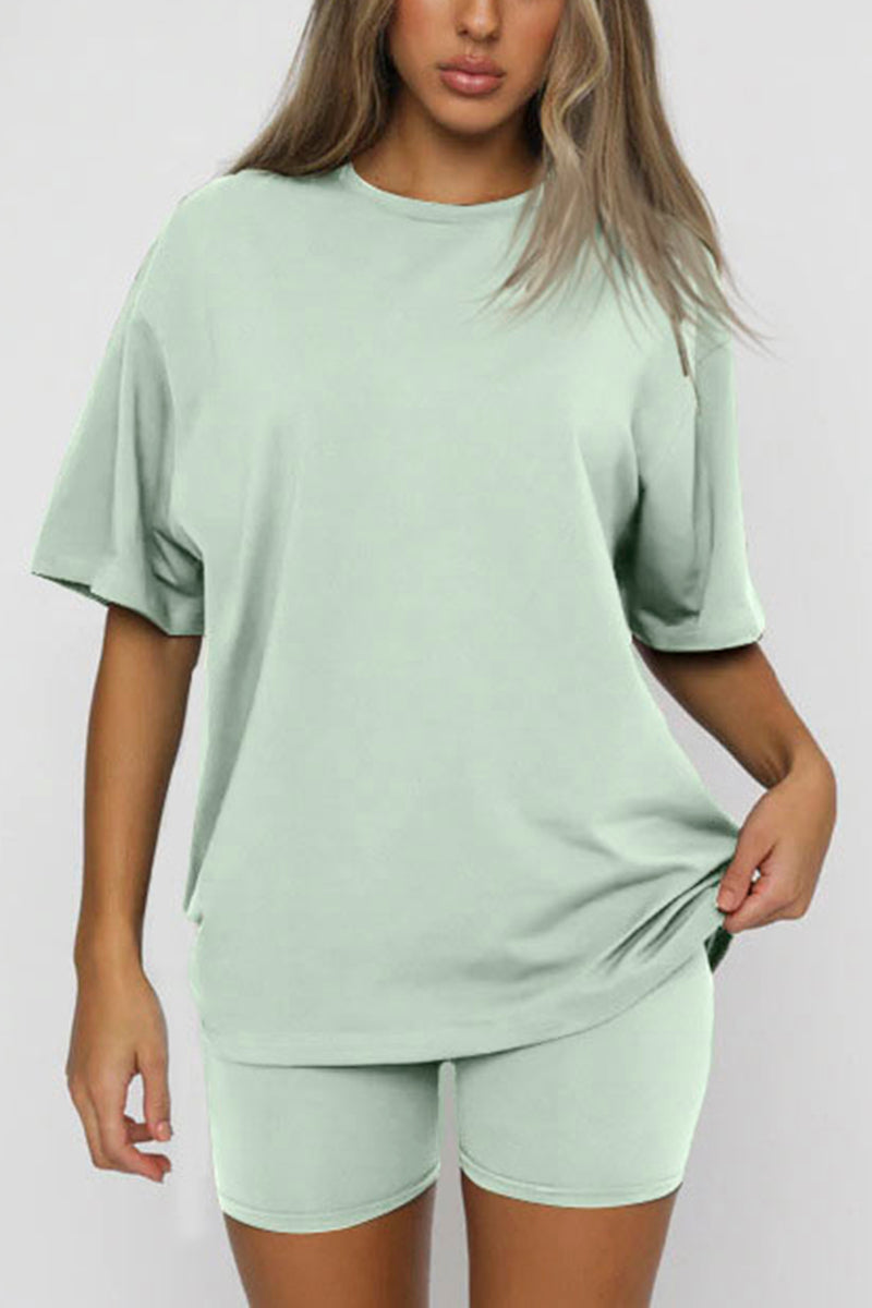 Oversized Tee and Biker Shorts Set