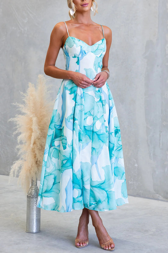 Floral Sleeveless Midi Dress