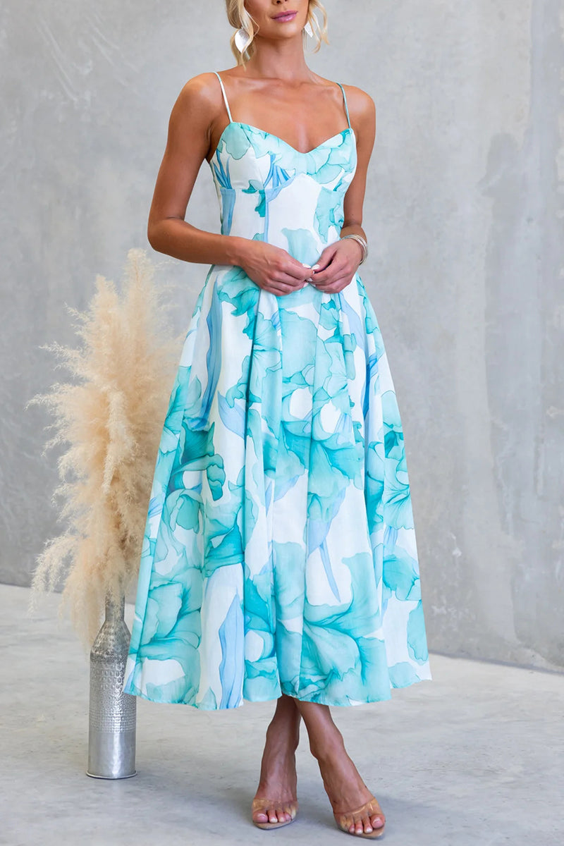 Floral Sleeveless Midi Dress