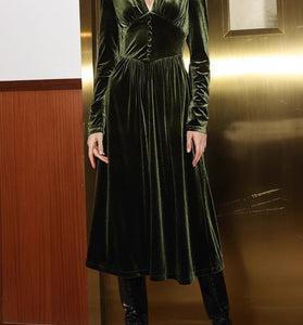 Elegant Long Sleeve Midi Dress