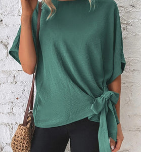 Casual Tie-Front T-Shirt