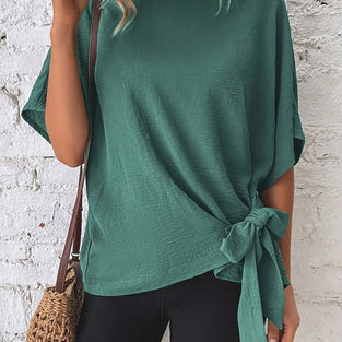 Casual Tie-Front T-Shirt