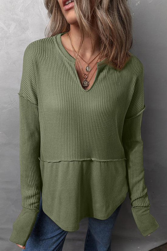 Relaxed Fit V-Neck Sweatshirt