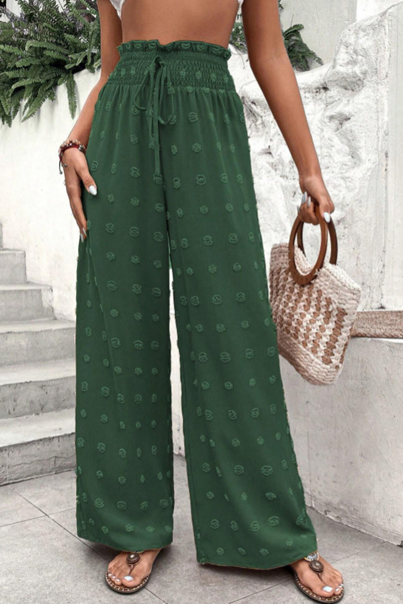 Bohemian High-Waist Wide-Leg Pants
