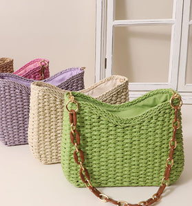 Chic Woven Chain Shoulder Bag