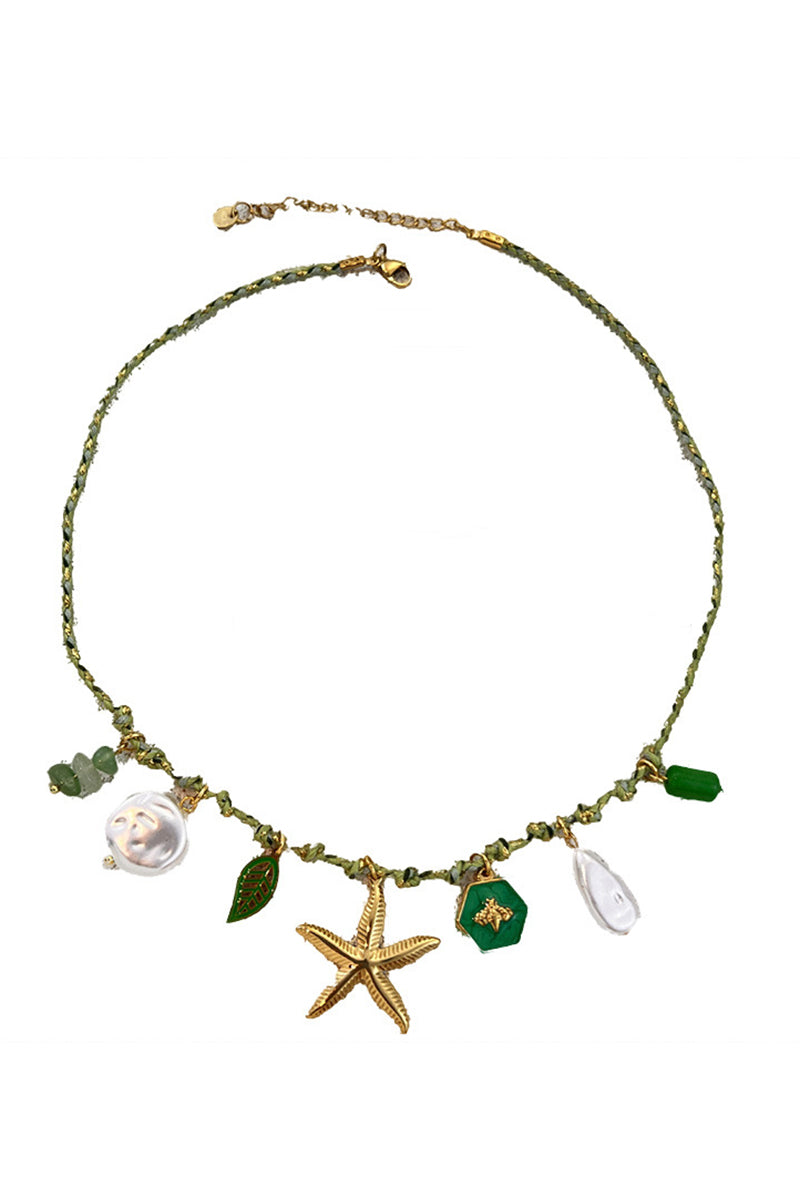 Sea Charm Necklace with Unique Pendants