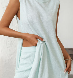 Sleeveless Casual Shorts Set