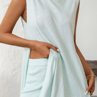 Sleeveless Casual Shorts Set