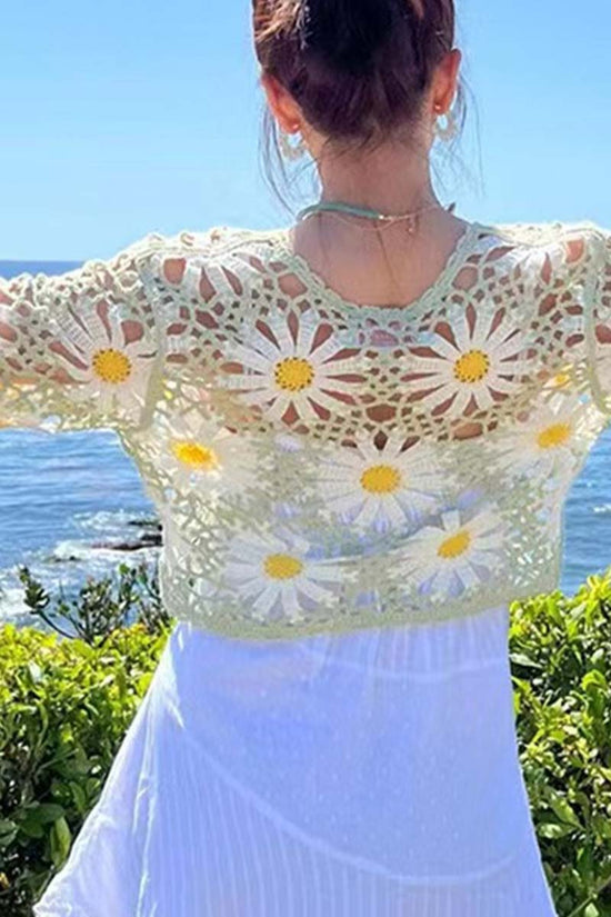 Crochet Tie Front Crop Top