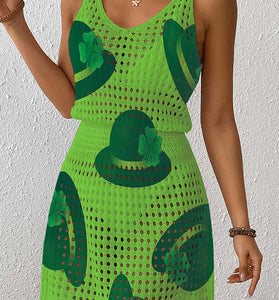 Hat Pattern Sleeveless Cover-Up