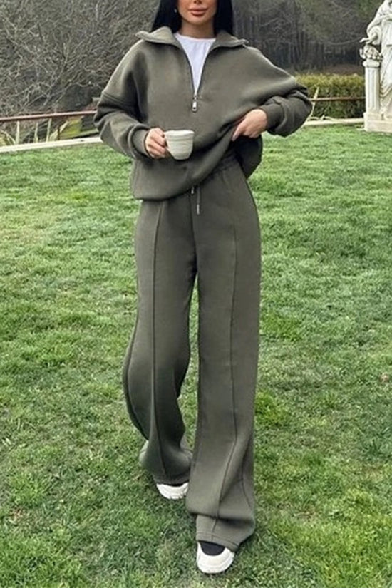 Zipper Hoodie Activewear Set