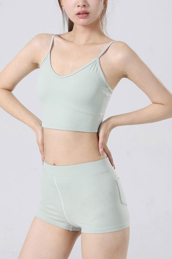 Stylish Sleeveless Crop Top and Shorts