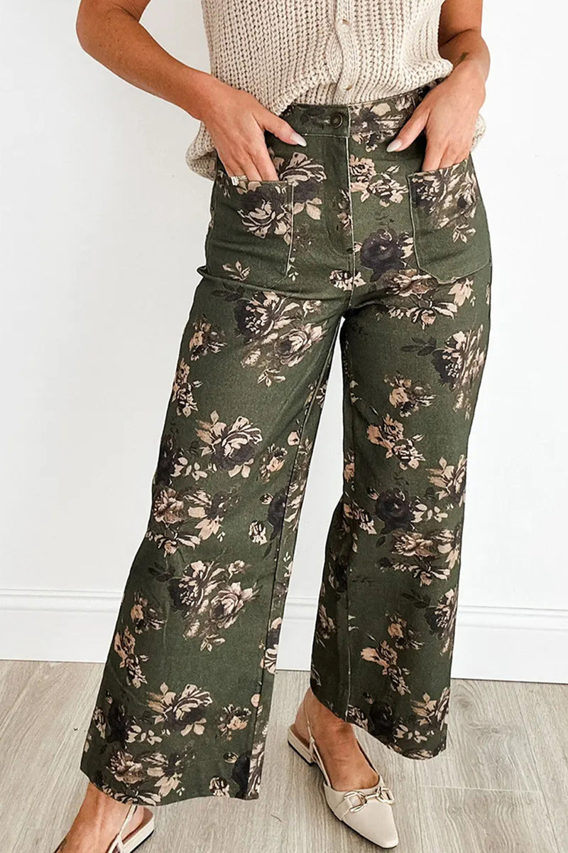 Floral Straight Leg Jeans