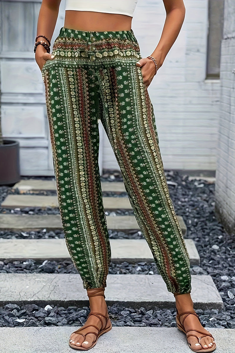 Boho Stripe Casual Pants