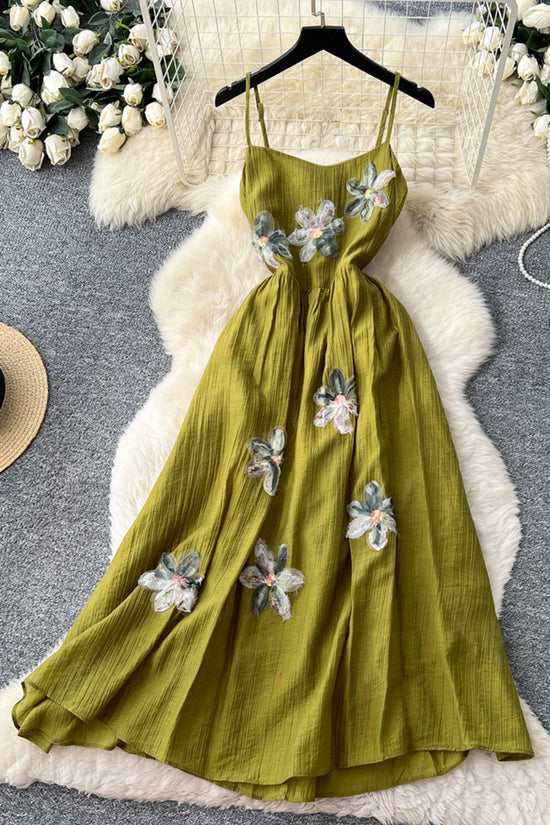 Floral Spaghetti Strap Casual Dress
