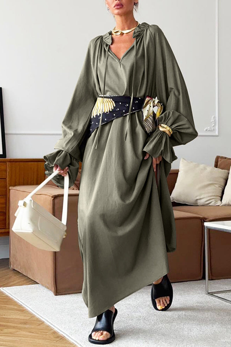 Elegant Long Sleeve Midi Dress