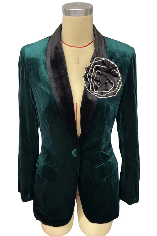 Floral Embellished Tailored Blazer