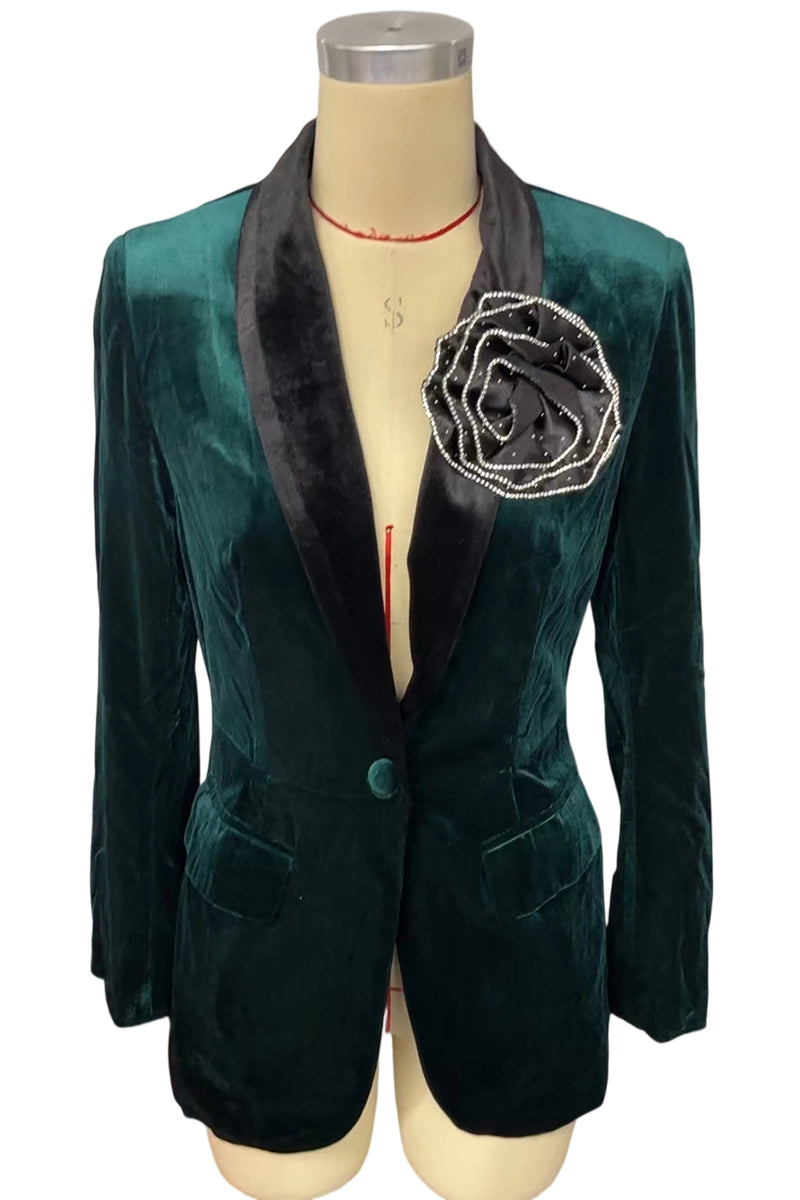 Floral Embellished Tailored Blazer