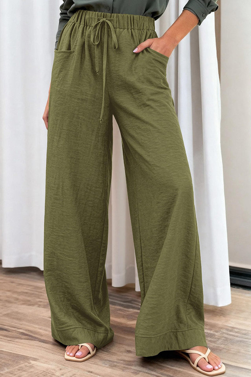 Relaxed Fit Drawstring Casual Pants