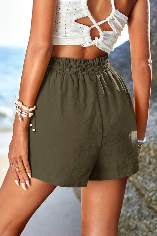 Stylish Drawstring Waist Casual Shorts