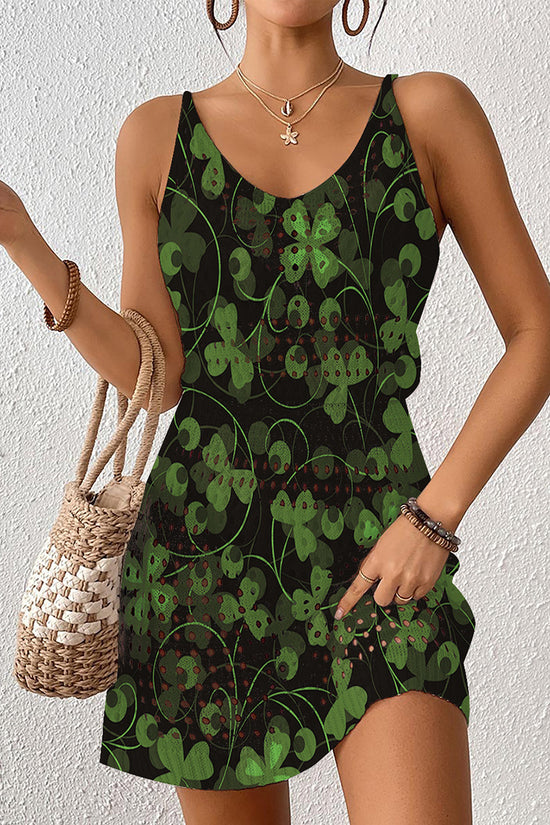 Geometric Pattern Sleeveless Cover-Up