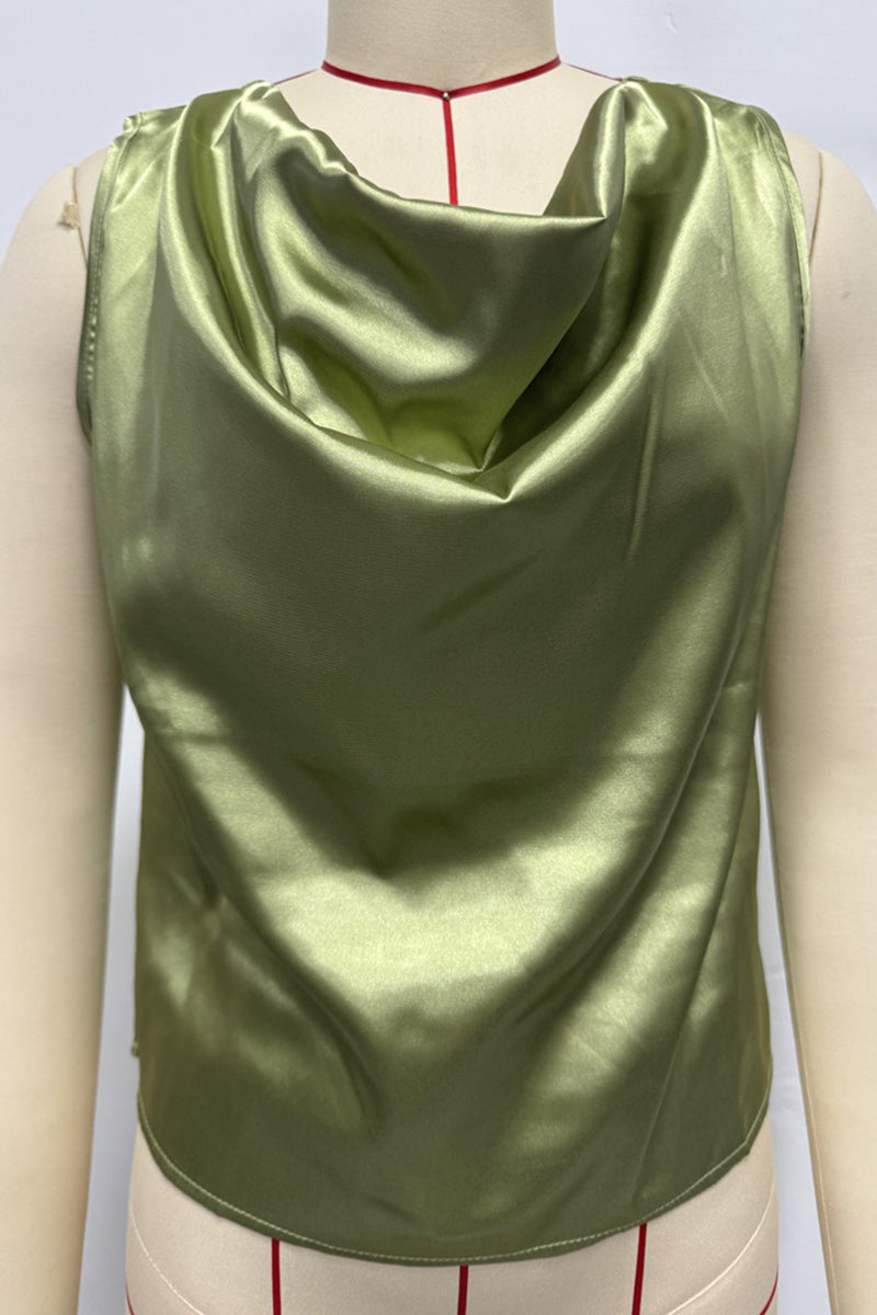 Draped Sleeveless Tank Top