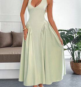 Elegant Sleeveless Midi Dress