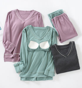 Cozy V-Neck Pajama Set