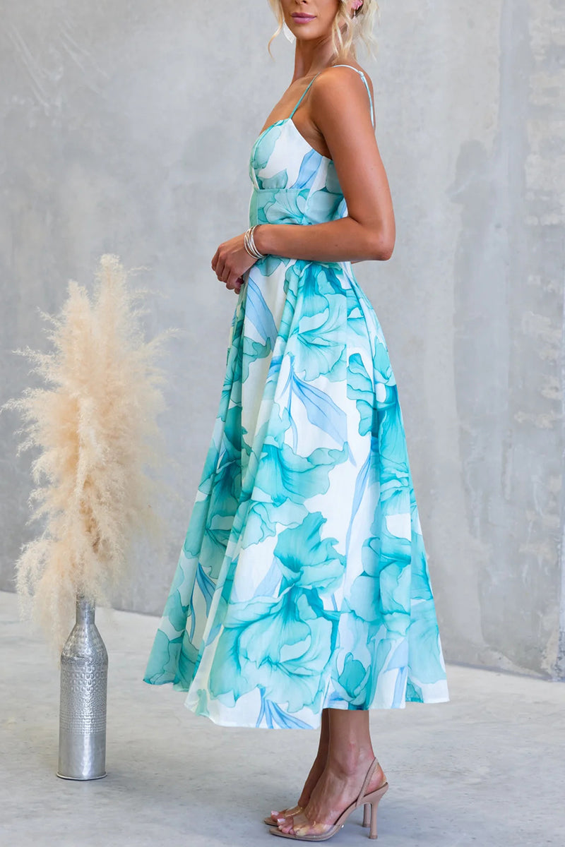 Floral Sleeveless Midi Dress
