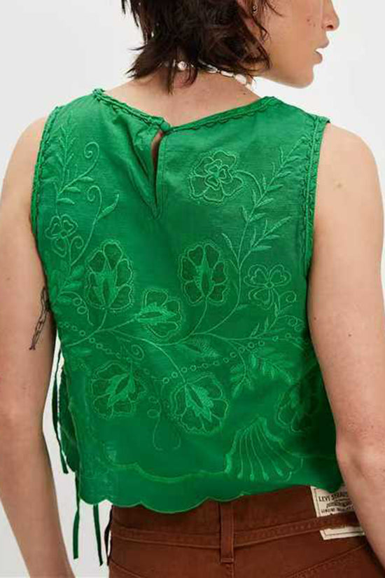 Sleeveless Tie-Side Cropped Tank Top