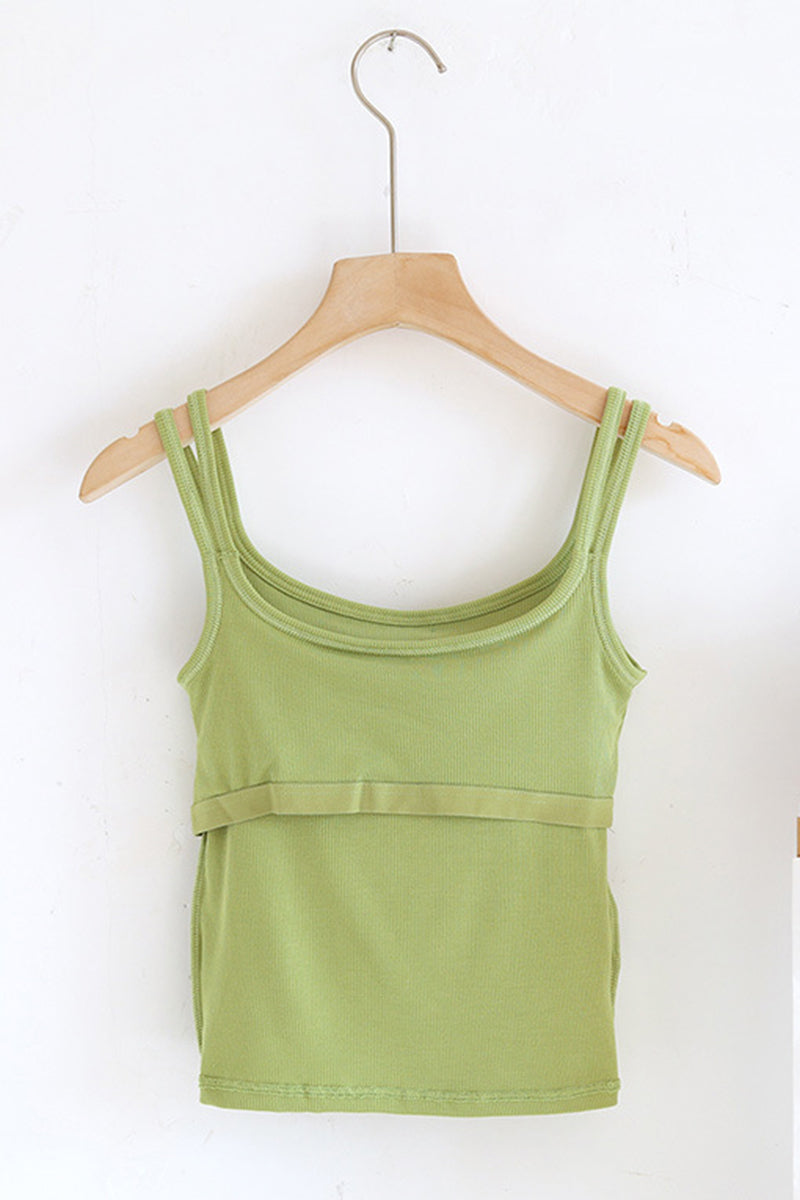 Double Strap Sleeveless Cami Top