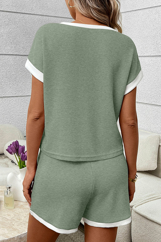 Casual Ribbed Two-Piece Outfit