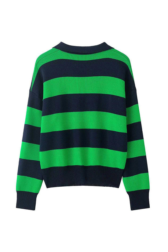 Striped V-Neck Sweater