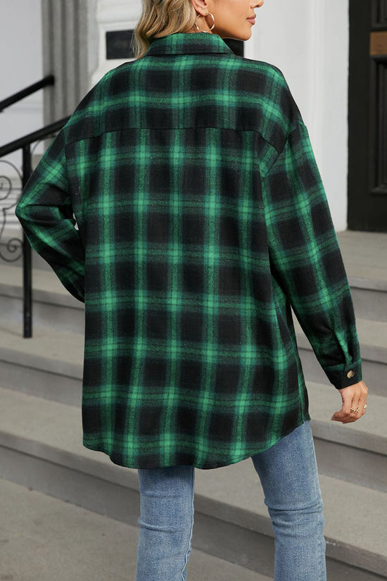 Plaid Button Down Long Sleeve Shirt