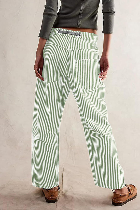 Striped Pattern Casual Loose Fit Pants