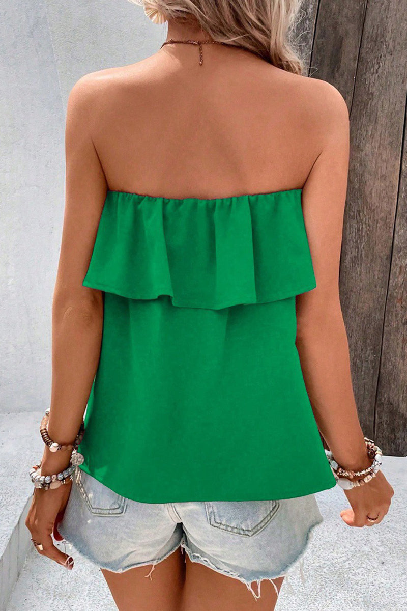 Flowy Strapless Layered Top
