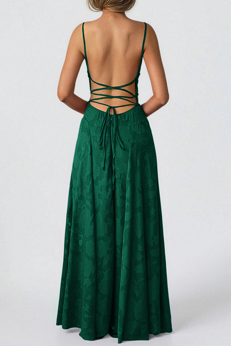 Textured Sleeveless Maxi Dress
